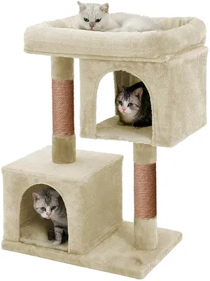 Домик для кошки с когтеточкой \"Комфорт One\" игровой комплекс нескольких  кошек с лежаком, с гамаком - купить с доставкой по выгодным ценам в  интернет-магазине OZON (899048632)