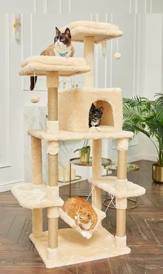 Купить домик когтеточка Pet БМФ для кошки, 35х35х62 см, серый, цены на  Мегамаркет | Артикул: 600006008580
