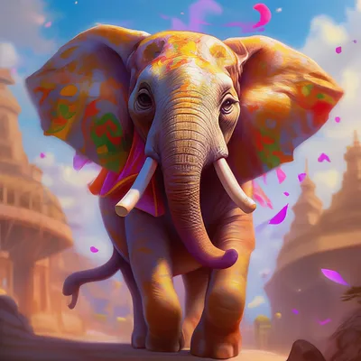 Довольный слон» — создано в Шедевруме
