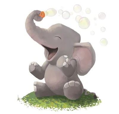 мультфильм \"Счастливый слон\" Иллюстрация вектора - иллюстрации  насчитывающей немного, фауна: 259873183