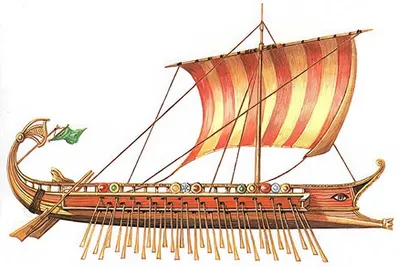 Вектор Древнегреческого Корабля Векторное изображение ©NesaCera 177521564