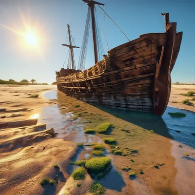Древний корабль найден в Египте.