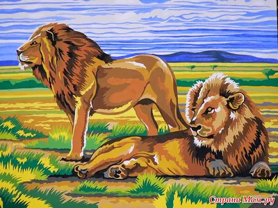 Картинка лев львица и два львенка - 67 фото