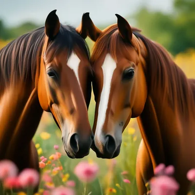 Картина по номерам \"Две лошади\"
