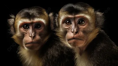 Фотография Обезьяны Orangutan два смотрит животное