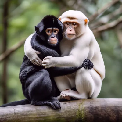 2 обезьяны милой стоковое изображение. изображение насчитывающей природа -  117057199