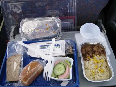 Еда в авиакомпаниях самолета эконом-класса японских Редакционное Стоковое  Фото - изображение насчитывающей путешествие, самолета: 203309103