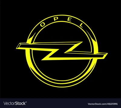Opel brand logo car symbol design german auto Vector Image