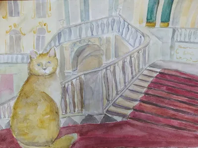 Эрмитажные коты, искусство, детализация…» — создано в Шедевруме