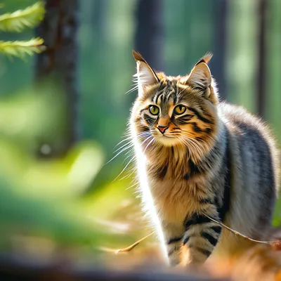 Кавказский лесной кот - YouTube