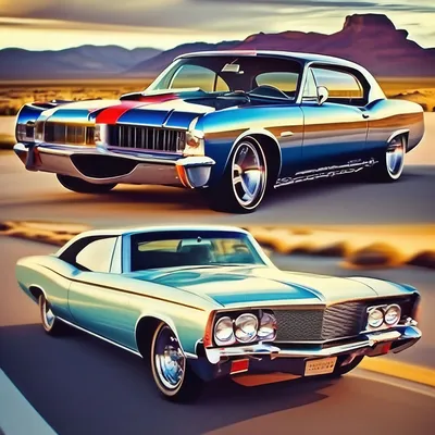 Американские автомобили 60-х на рекламных проспектах