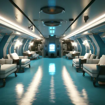 Вид внутри атомной подводной лодки…» — создано в Шедевруме