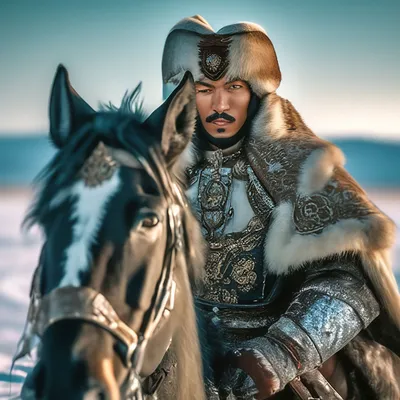 Батыр на коне, Казахстан повелитель …» — создано в Шедевруме