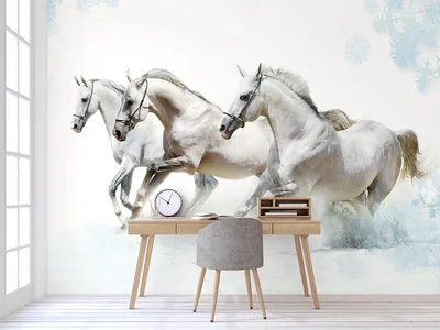 Картина Картина маслом \"Портрет белого коня. Аллюр\" 90x120 JR231021 купить  в Москве