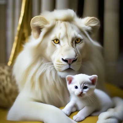 Нереально красивые малыши белого льва и белой тигрицы! | Фото животных,  Белые львы, Фото малышей