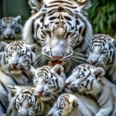 Картина по номерам Семья белых тигров (Brushme GX21877) купить недорого.
