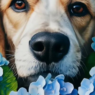 щенок большой собаки маленький Стоковое Изображение - изображение  насчитывающей семья, собачий: 55736307