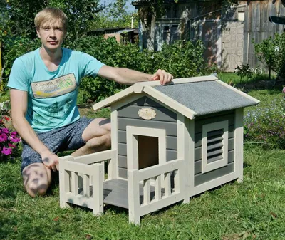 Деревянные домики для собак - купить или заказать на сайте