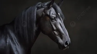 Черный конь - символ свободы и мощи» — создано в Шедевруме