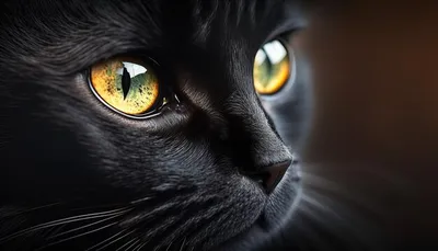черная кошка с зелеными глазами и фоном зеленых растений, черная кошка  стоит на фоне свежей зелени, Hd фотография фото, кошка фон картинки и Фото  для бесплатной загрузки