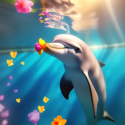 Фото дельфины целуются фотографии