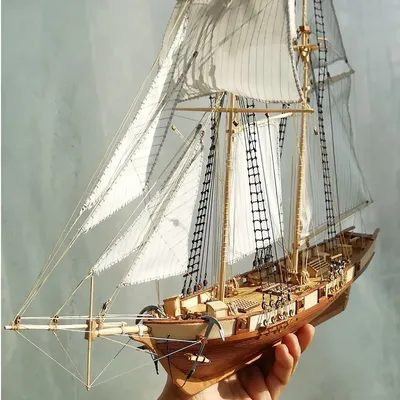 Новая версия масштаба 1/96 классика древний корабль деревянные модели  строительные наборы Харви 1847 деревянный парусник DIY украшения для дома |  AliExpress