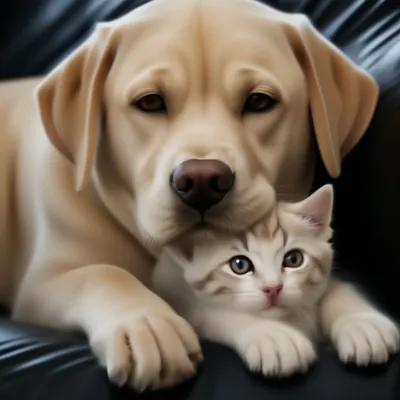 Любовные отношения кота и собаки в Воронеже сняли на видео