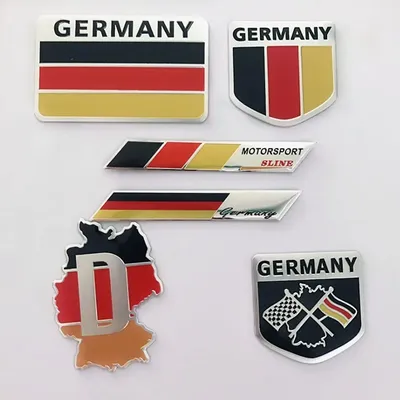 Шильдик наклейка на автомобиль флаг эмблема Немецкий флаг - купить по  выгодным ценам в интернет-магазине OZON (993044053)