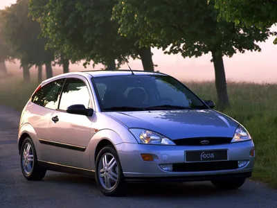 Blue Ford Focus ST Hatchback with Black rims