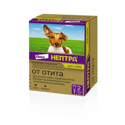 Нептра раствор для лечения наружного отита у собак пипетки 2шт купить в  Москве, честные отзывы покупателей