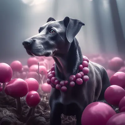 Гламурная собака из конфет» — создано в Шедевруме