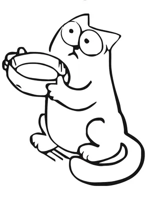 Голодный кот в стиле Графика, Животные на Illustrators.ru