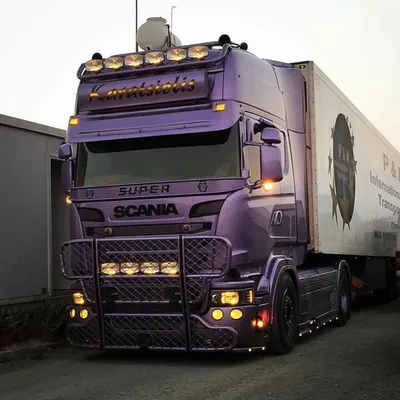 Модель грузовика тягач Скания с прицепом-контейнером, инерционная,  свет-звук, 31 см. - купить с доставкой по выгодным ценам в  интернет-магазине OZON (1342340827)