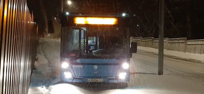 Фото из автобуса зимой 