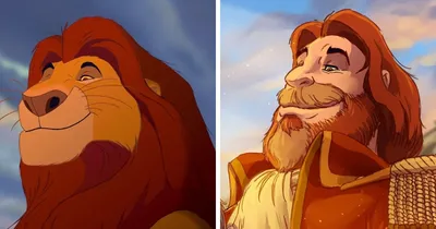 Художник представил, как бы выглядели герои мультфильма «Король Лев», если  бы они вдруг оказались людьми
