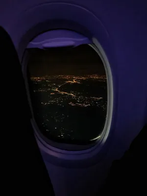 Фото из самолета ночью 