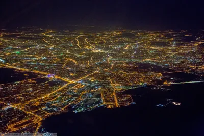Шарм эль шейх вид с самолёта ночью - YouTube