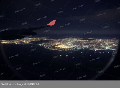 Сказочный вид на ночной Воронеж сфотографировали с борта самолета