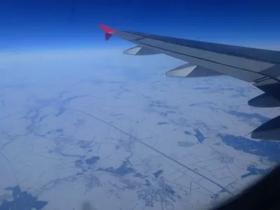 Вид на землю из самолёта | Пикабу