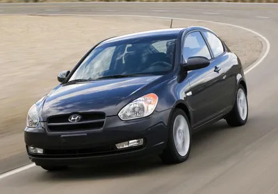 2008 Hyundai Accent GS in Silver - Rear angle view Stock Photo - Alamy
