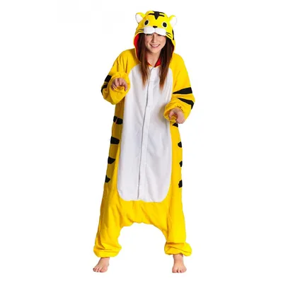 animal kigurumi yellow Tiger onesie pajamas for kids