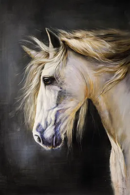 Купить картину: Савелий Камский - Портрет коня с золотой гривой, Москва |  Артхив