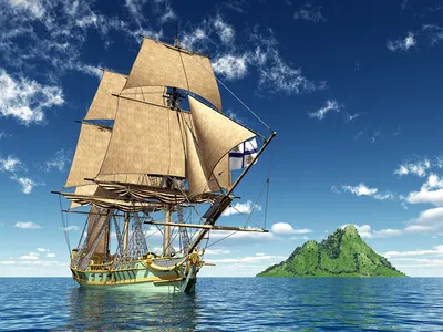 Картины: морской пейзаж `Бурное море` | Пейзажи, Картины кораблей, Пираты  арт