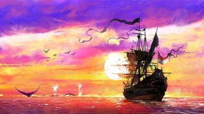 Современные корабли плывут в море во время величественного заката ·  Бесплатные стоковые фото