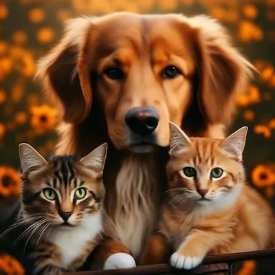 Фото кошек и собак вместе (60 супер фото) |