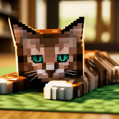 Фигурка Minecraft Черно-белый кот с аксессуарами GCC18 купить по цене 6890  ₸ в интернет-магазине Детский мир
