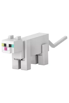 Minecraft - Фигурки белого кота с аксессуарами | AliExpress