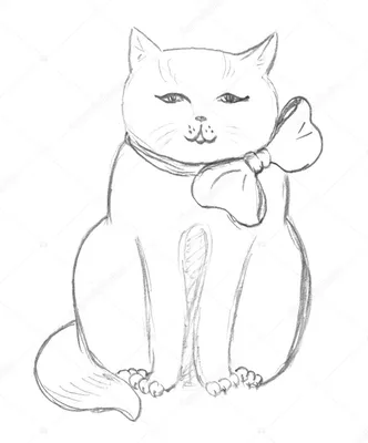 Рисунок карандашом, смешной кот, …» — создано в Шедевруме