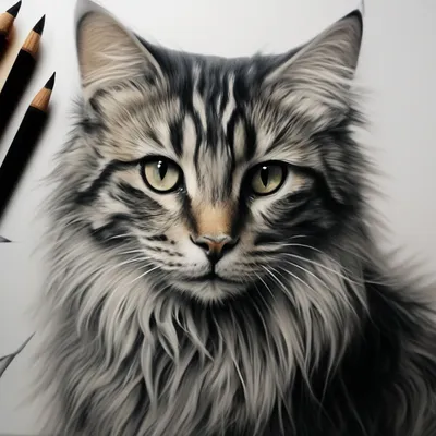 Котик карандашом - 66 фото