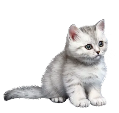 Кошка на белом фоне - 58 фото